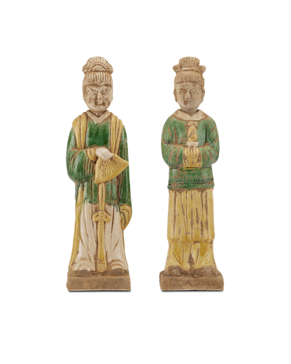 Currey & Co. Tang Dynasty Palace Servants Set of 2 1200-0597