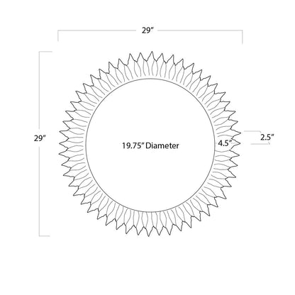 Regina Andrew Sunflower Mirror Small in Antique Gold 21-1006