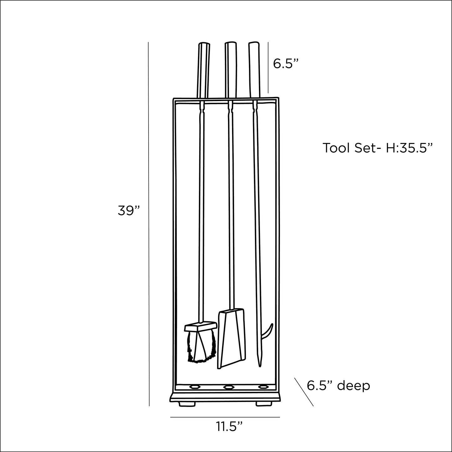 Arteriors Home Landt Fireplace Tool Set 2112