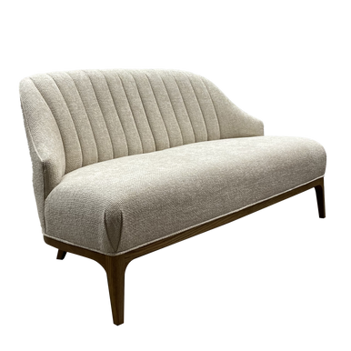 Currey & Co. Inga Settee, Crhom Nona Oatmeal 7000-0772