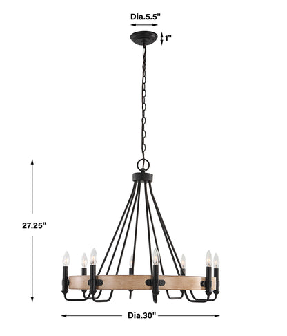 Uttermost Deschutes 8 Light Farmhouse Chandelier 21356