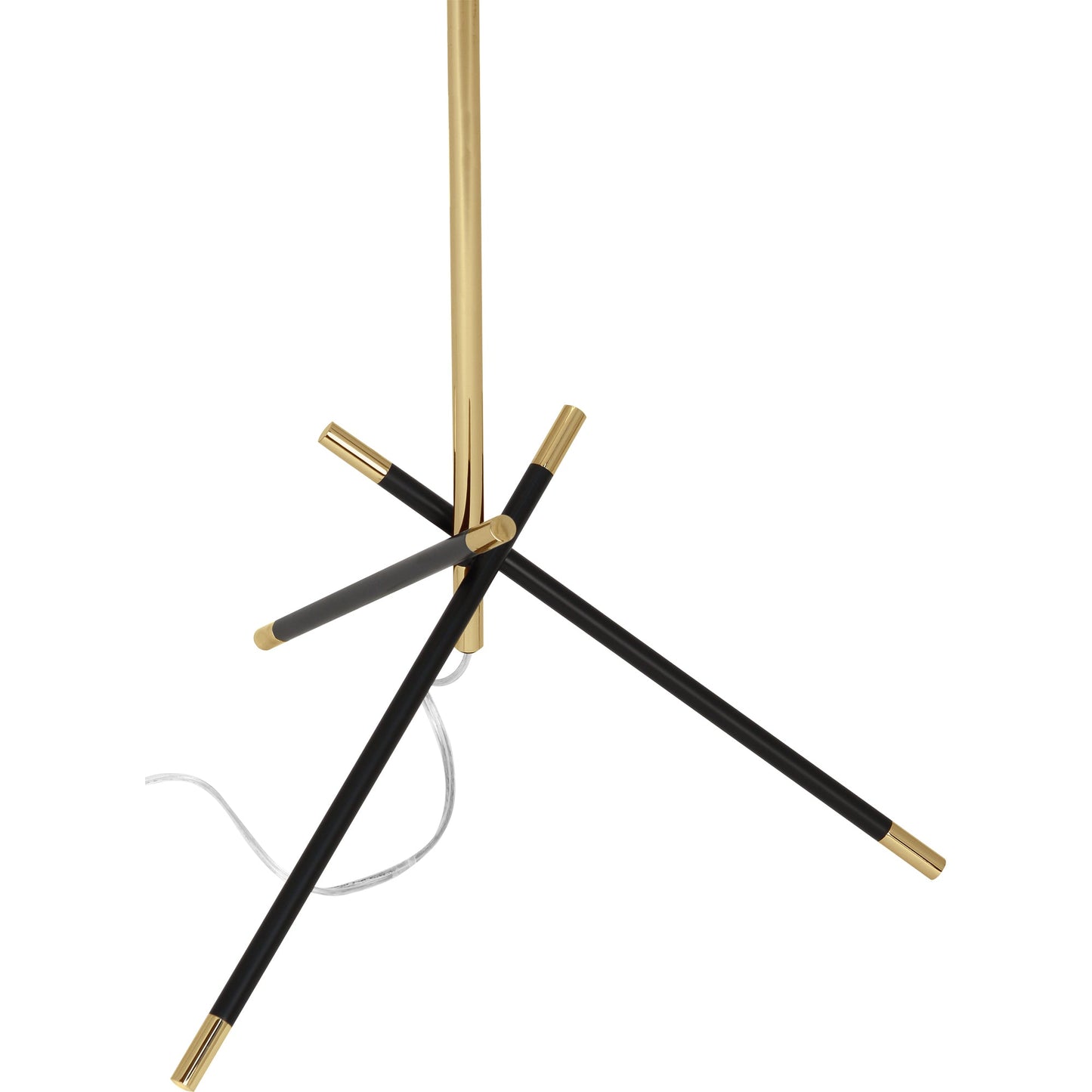 Robert Abbey  Thatcher Floor Lamp in Modern Brass Finish With Matte Black Accents 218