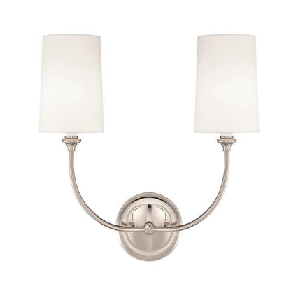 SPECIAL BUY: Crystorama Libby Langdon for Crystorama Sylvan 2 Light Polished Nickel Sconce 2242-PN