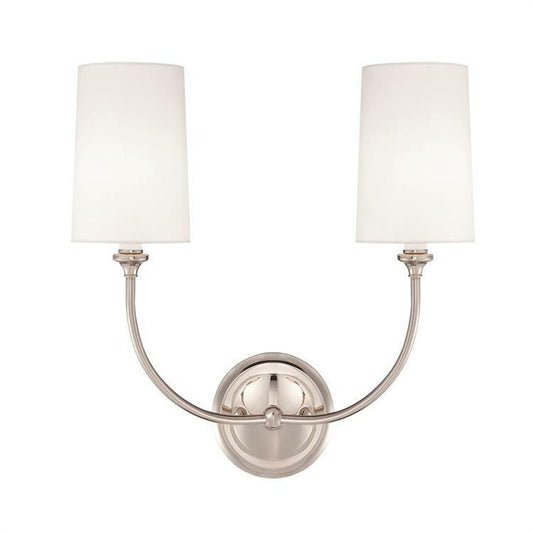 SPECIAL BUY: Crystorama Libby Langdon for Crystorama Sylvan 2 Light Polished Nickel Sconce 2242-PN