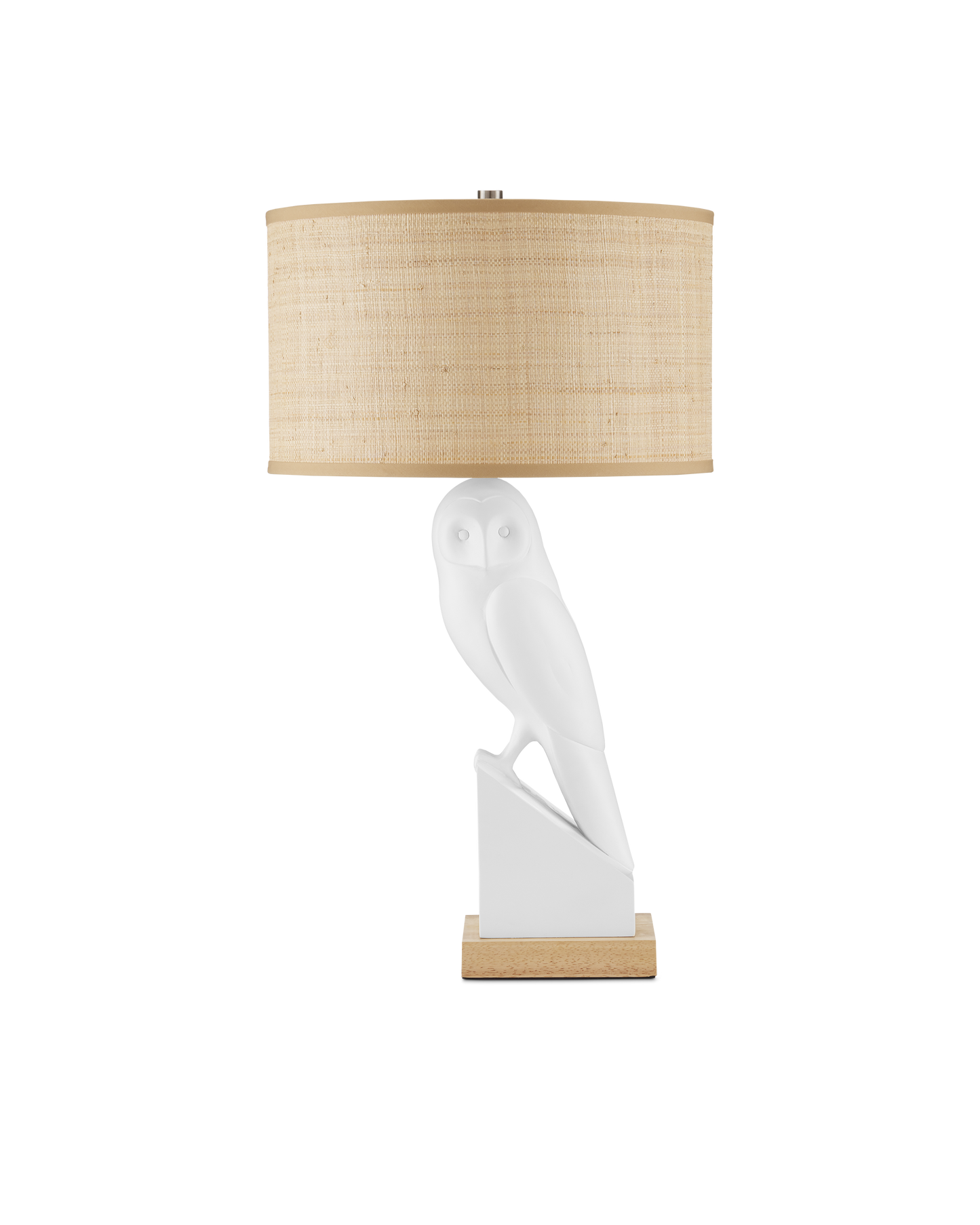 Currey & Co. Snowy Owl White Table Lamp 6000-0816