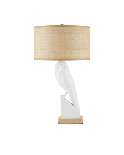 Currey & Co. Snowy Owl White Table Lamp 6000-0816