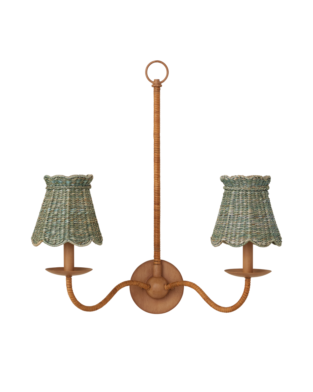 Currey & Co. Annabelle Light Teal Tapered Chandelier Shade 0900-0038