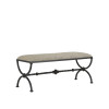 Currey & Co. Agora Bronze Bench, Calcutta Peppercorn 7000-0802