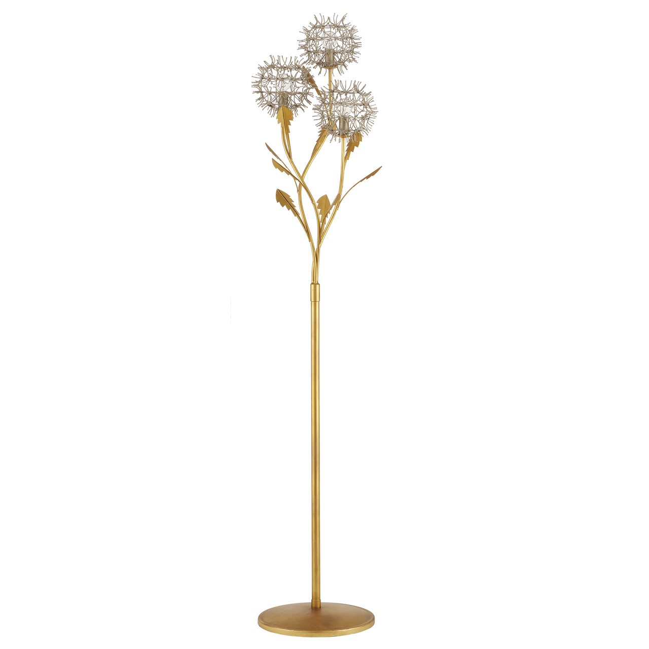 Currey & Co. Dandelion Silver & Gold Floor Lamp 8000-0137