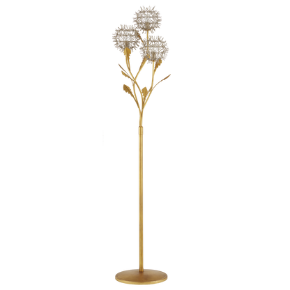 Currey & Co. Dandelion Silver & Gold Floor Lamp 8000-0137