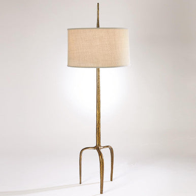 Global Views Riley Floor Lamp-Gold Leaf 7.80575