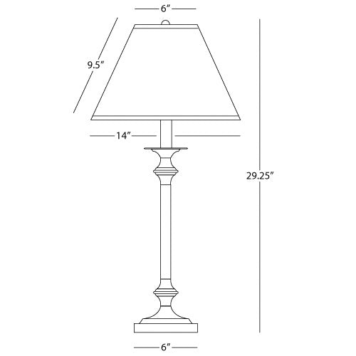 Robert Abbey  Wilton Table Lamp in Antique Rust 2609X