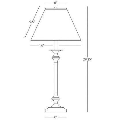 Robert Abbey  Wilton Table Lamp in Antique Rust 2609X