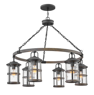 Hinkley Lighting Lakehouse Medium Single Tier Aged Zinc 2689DZ