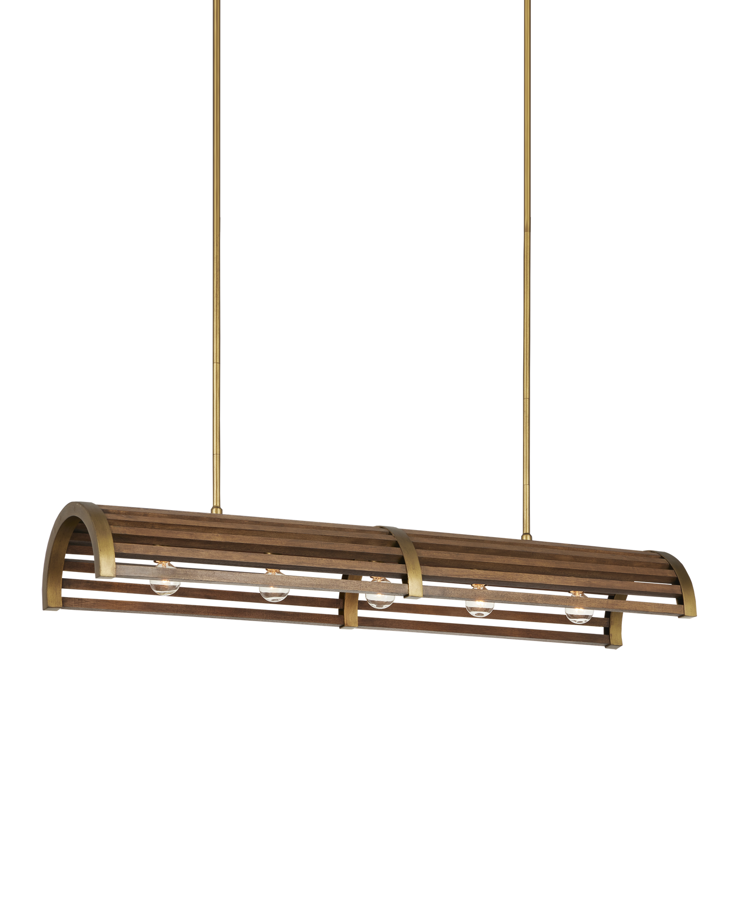 Currey & Co. Woodbine Chestnut Rectangular Chandelier 9000-0967