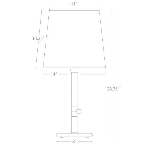 Robert Abbey  Rico Espinet Rico Espinet Buster Chica Accent Lamp in Aged Brass 2803