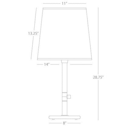 Robert Abbey  Rico Espinet Rico Espinet Buster Chica Accent Lamp in Aged Brass 2803