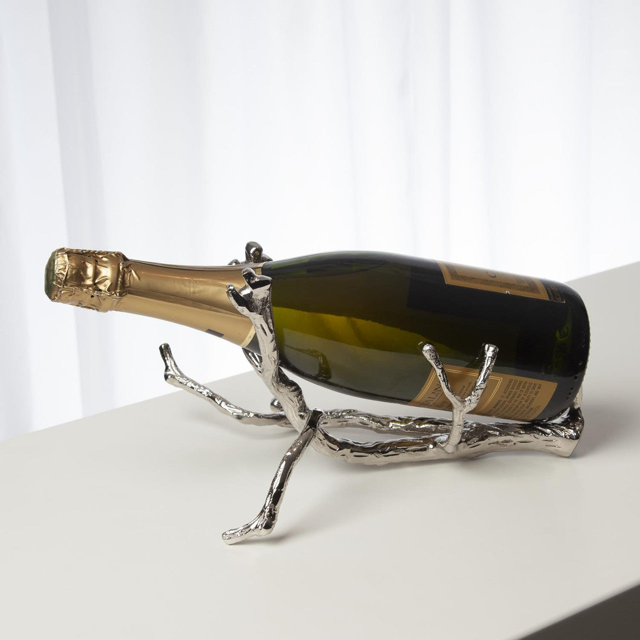 Global Views Twig Wine Bottle Holder Nickel 9.93020