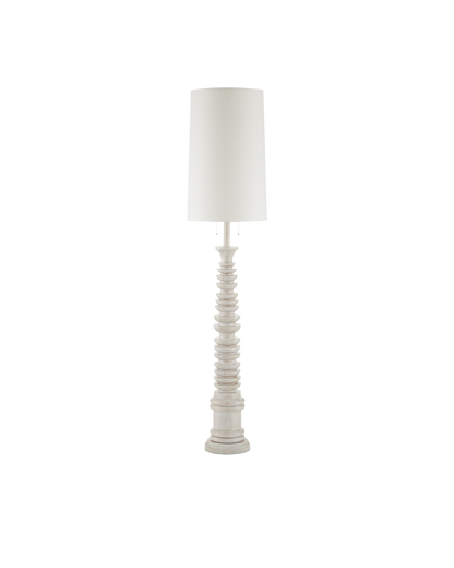 Currey & Co. Malayan White Floor Lamp 8000-0112