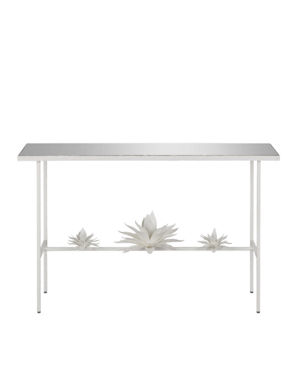 Currey & Co. Sisalana White Console Table 4000-0167