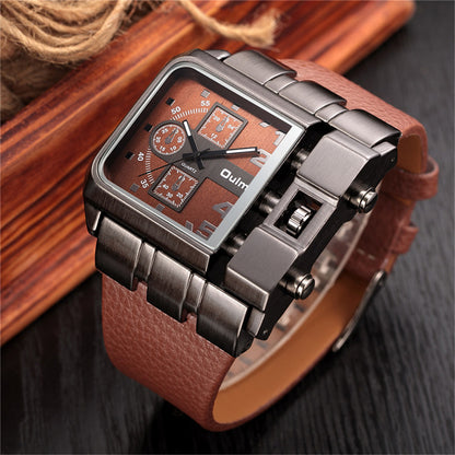 Qulm Casual single movement quartz mens's watch