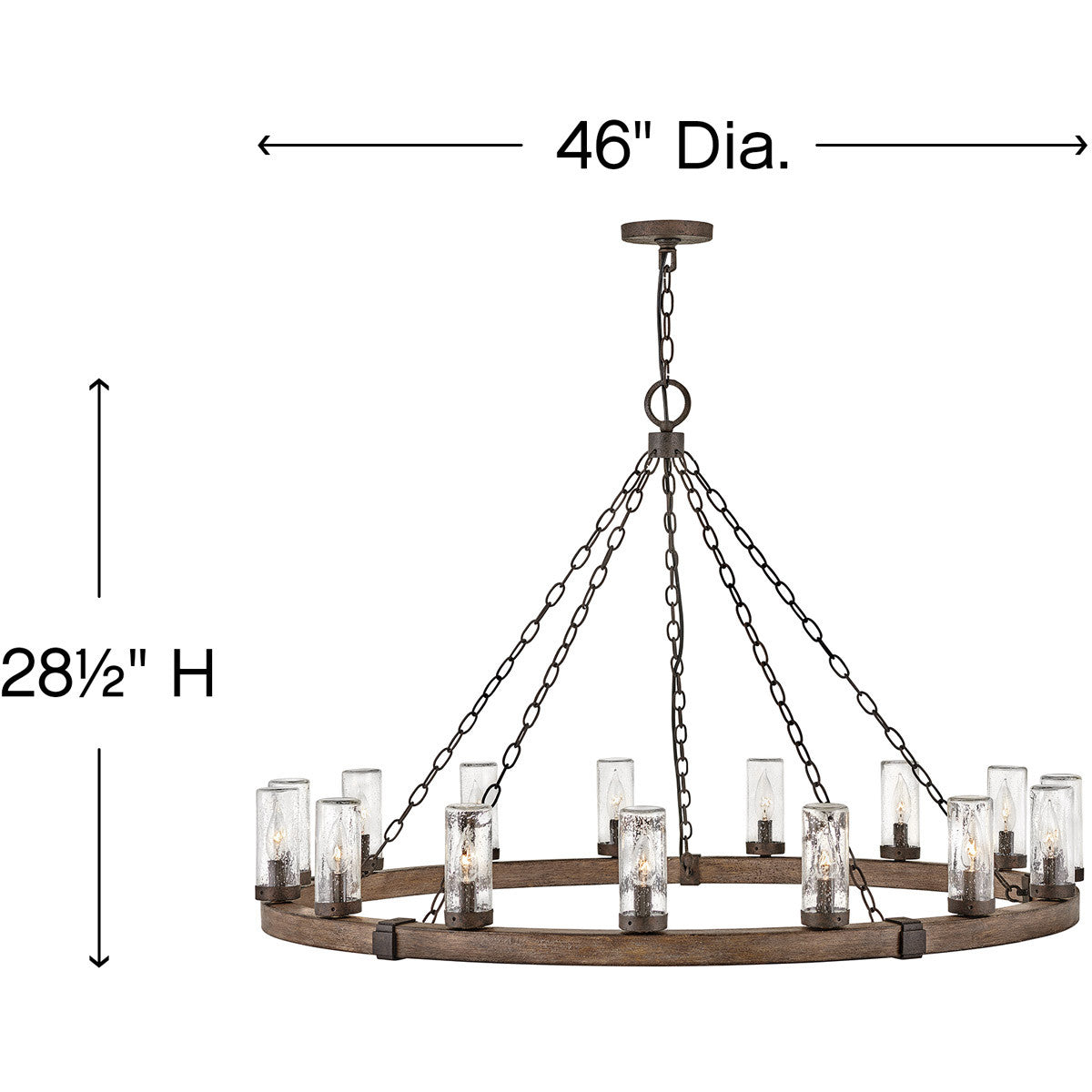 Hinkley Lighting Sawyer Extra Large Single Tier Sequoia 29209SQ