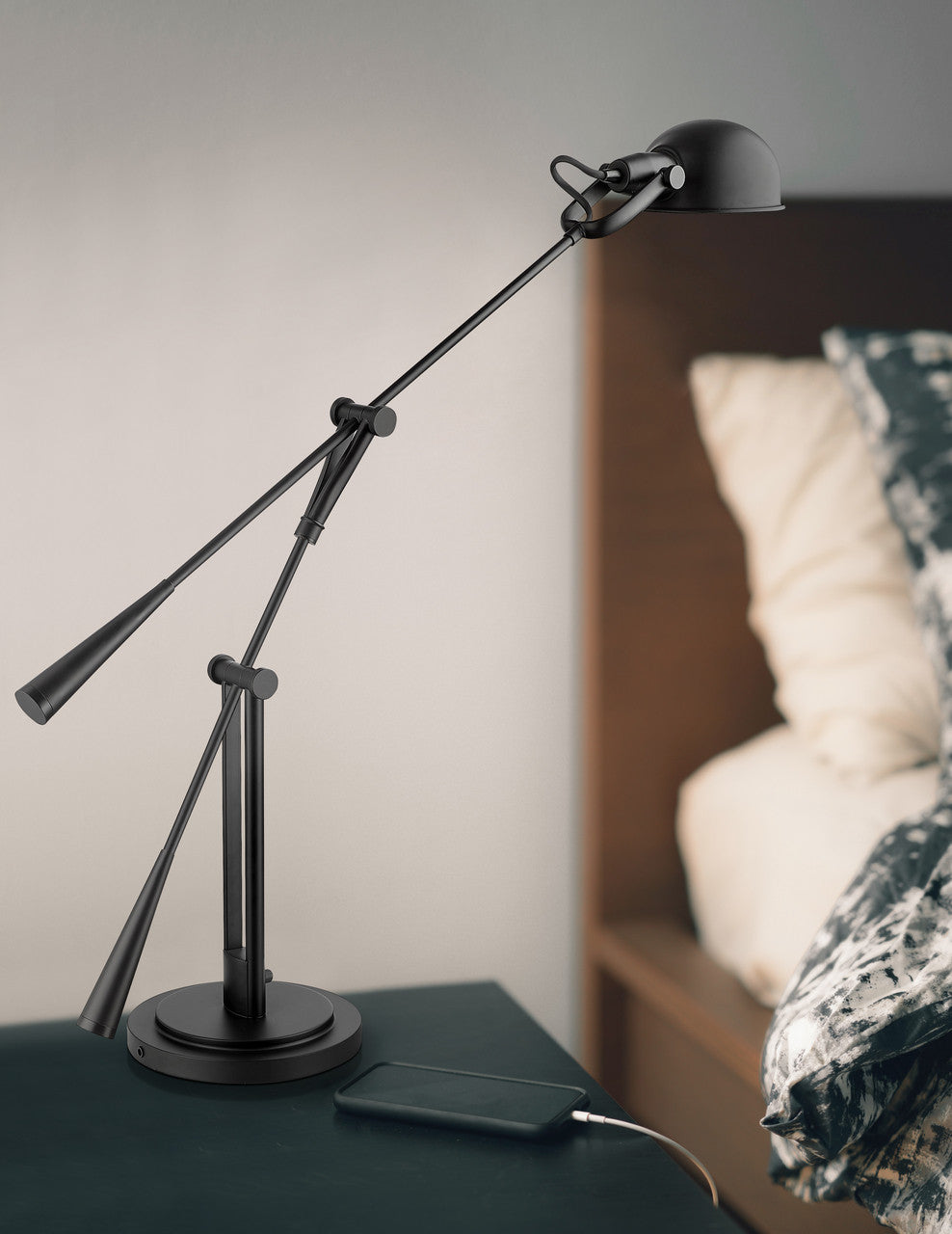 Z-Lite Grammercy Park 1 Light Table Lamp in Matte Black   741TL-MB