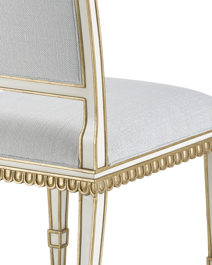 Currey & Co. Ines Mist Ivory Chair 7000-0152