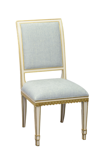 Currey & Co. Upholstered Ines Ivory Dining Chair, Mixology Moonstone 7000-0153