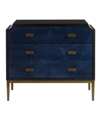 Currey & Co. Kallista Blue Chest 3000-0124