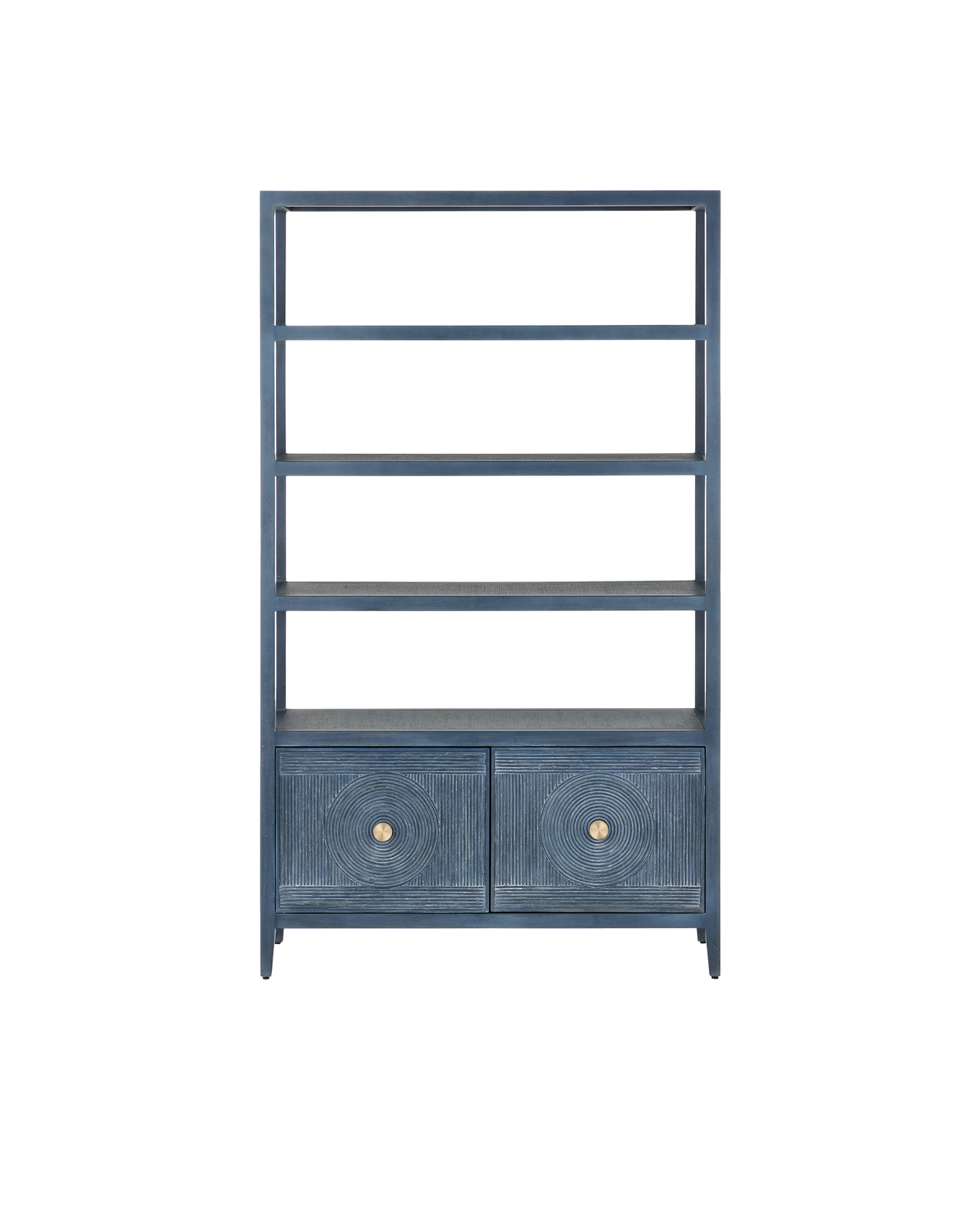 Currey & Co. Santos Vintage Navy Storage Etagere 3000-0265