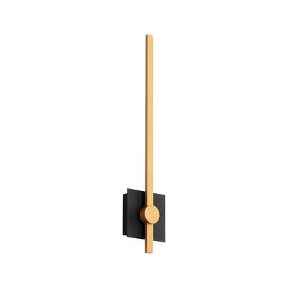 Oxygen Lighting Zora Sconce in Black w/ Industrial Brass 3-50-1550