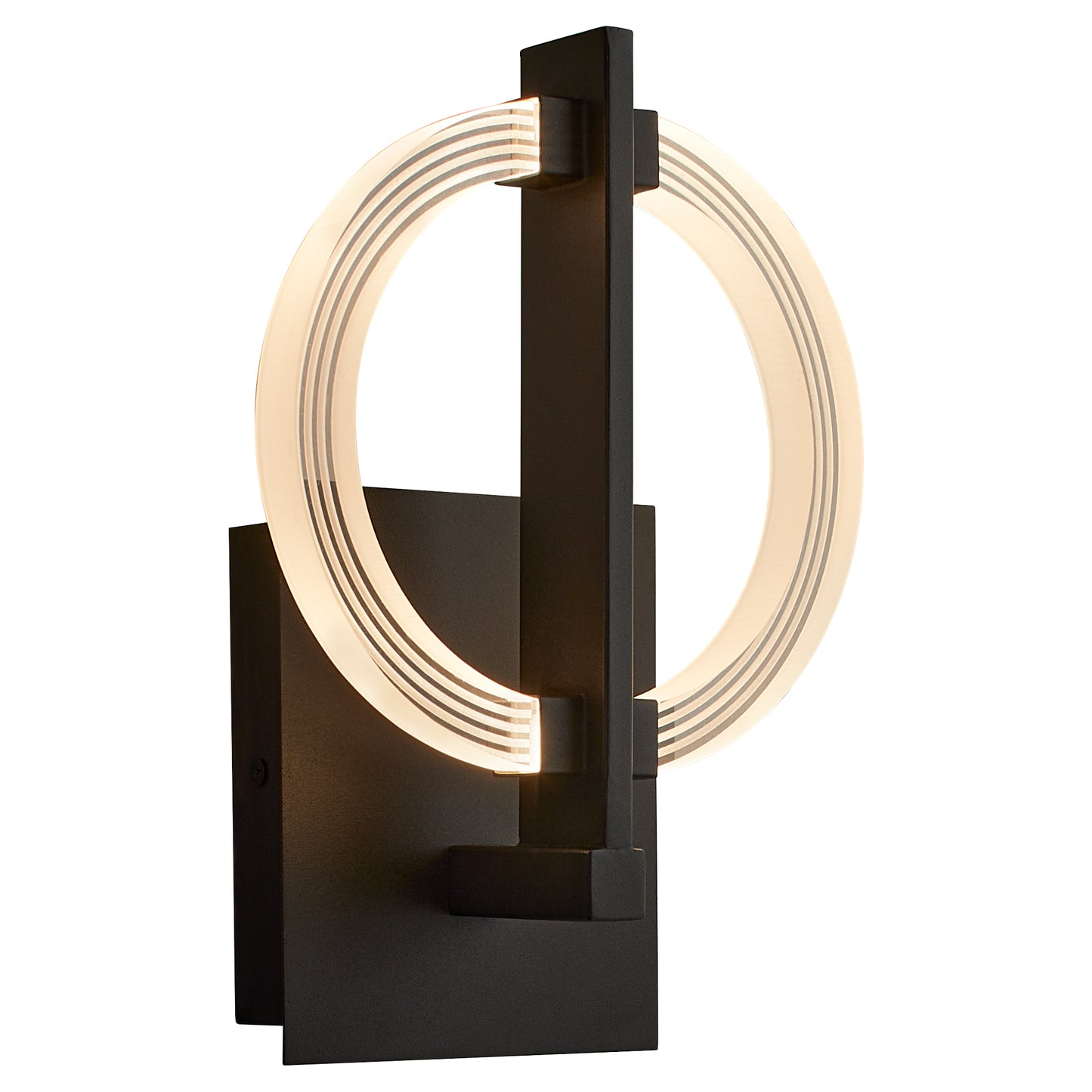 Oxygen Lighting Arena Sconce in Black 3-5014-15