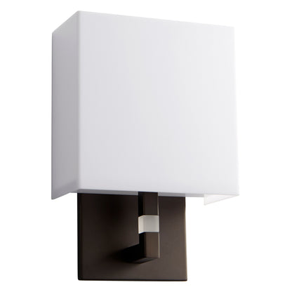 Oxygen Lighting Chameleon Sconce in Oiled Bronze w/ Matte White Acrylic 3-521-22