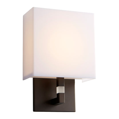 Oxygen Lighting Chameleon Sconce in Oiled Bronze w/ Matte White Acrylic 3-521-22