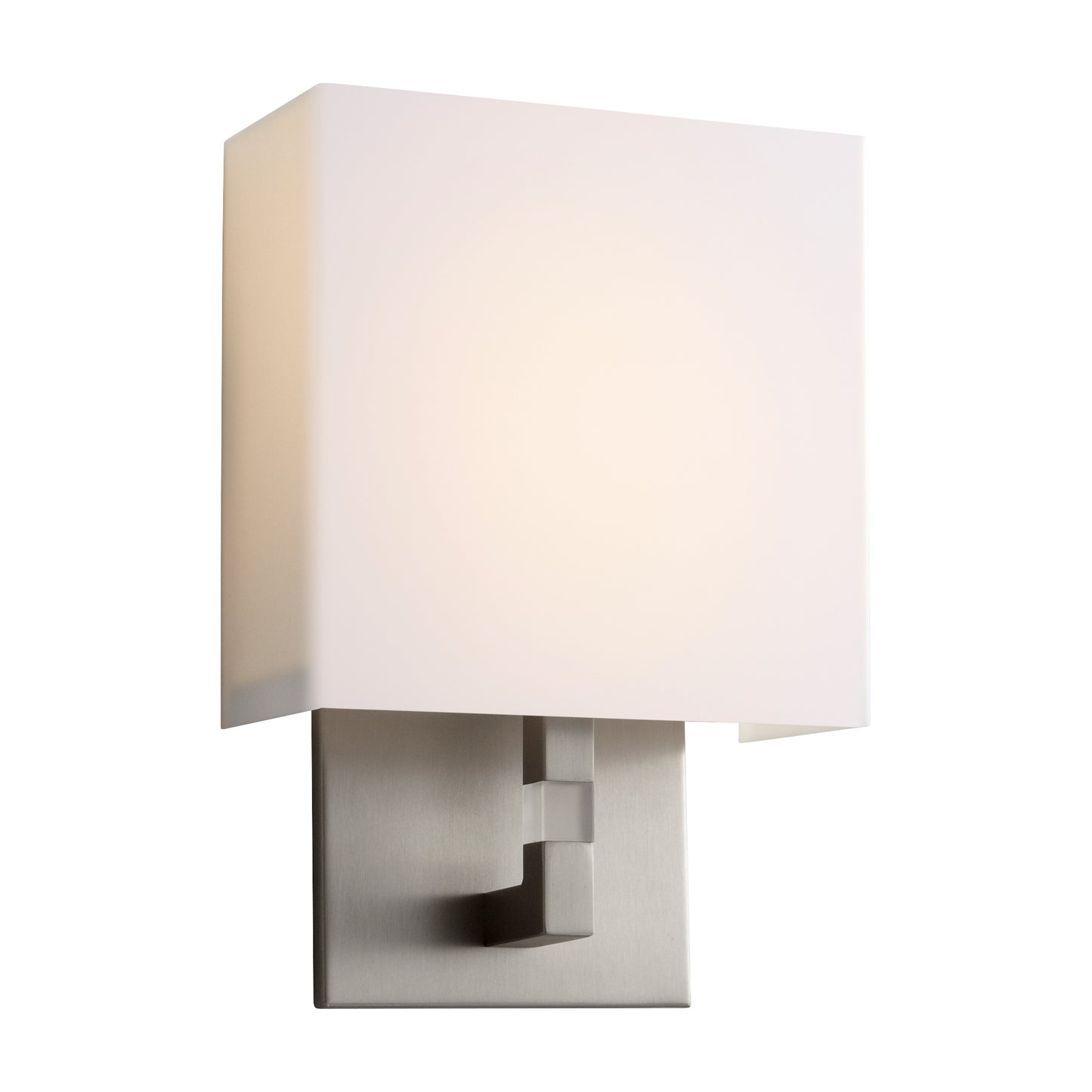 Oxygen Lighting Chameleon Sconce in Satin Nickel w/ Matte White Acrylic 3-521-24