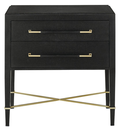 Currey & Co. Verona Black Nightstand 3000-0036