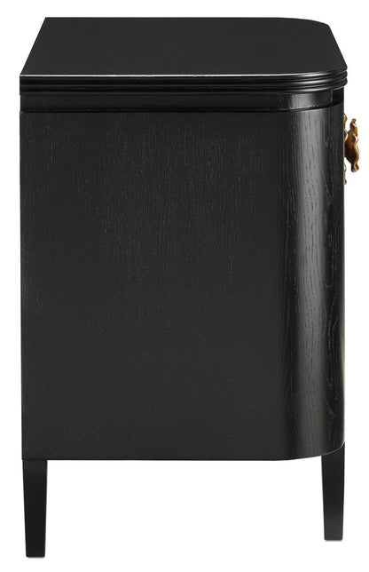 Currey & Co. Briallen Black Nightstand 3000-0098