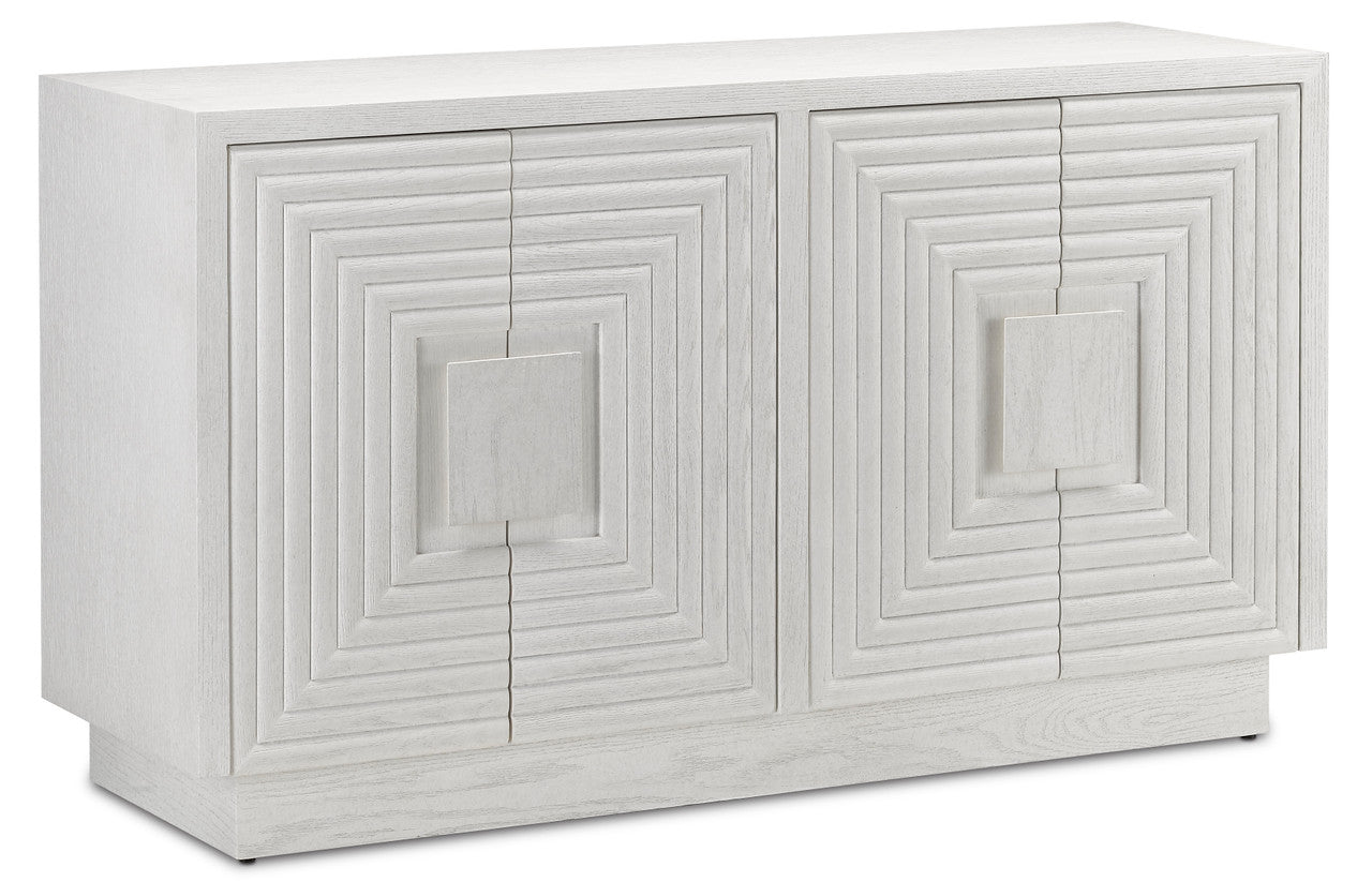 Currey & Co. Morombe White Cabinet 3000-0151