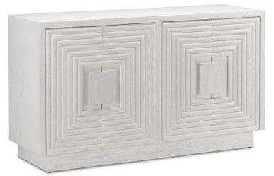 Currey & Co. Morombe White Cabinet 3000-0151