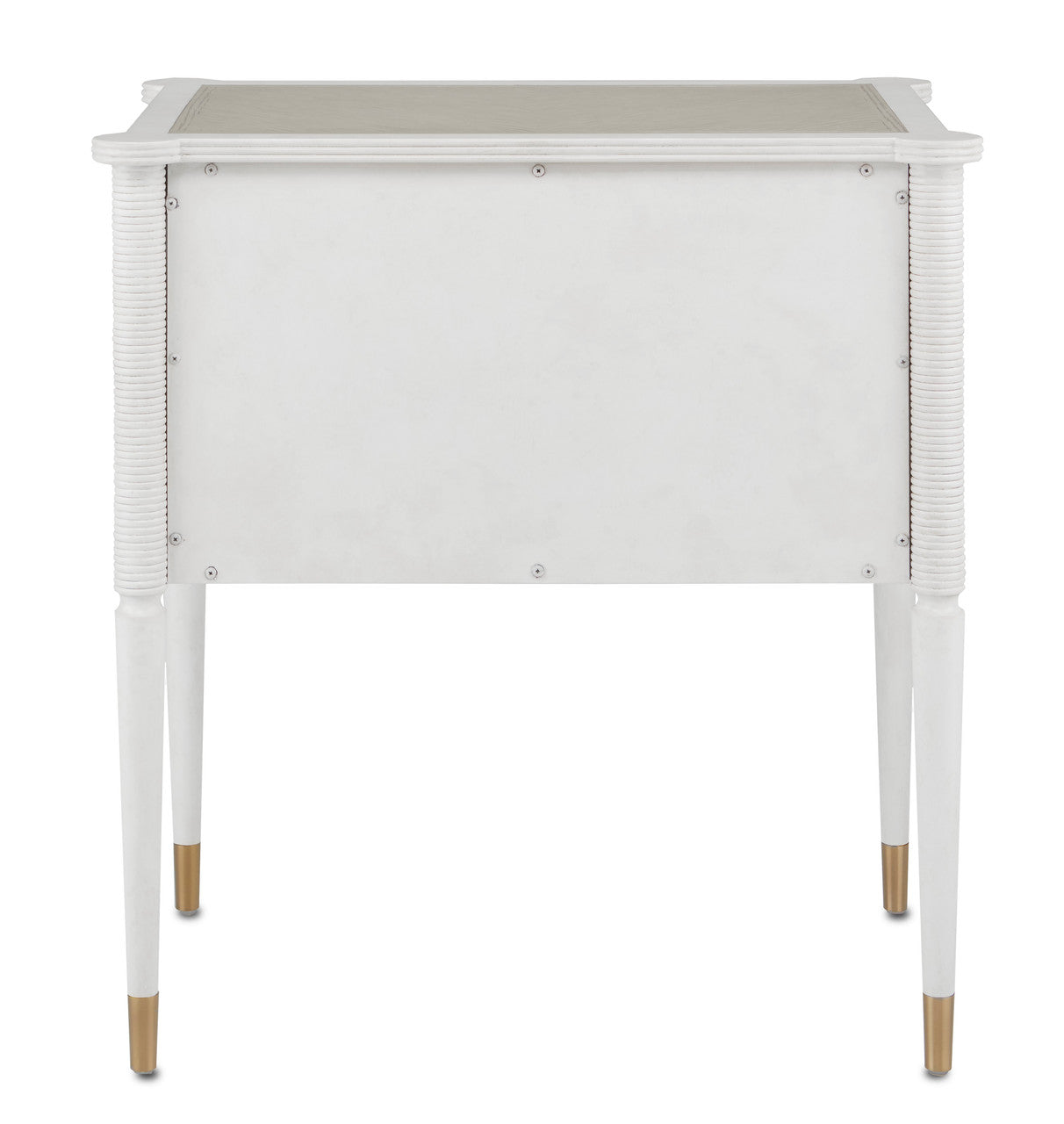 Currey & Co. Aster White Nightstand 3000-0191