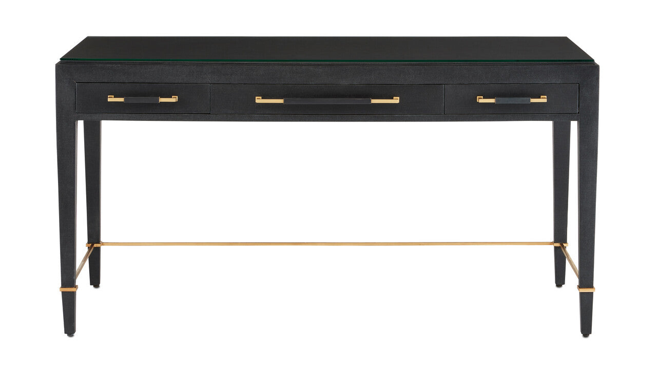 Currey & Co. Verona Black Large Desk 3000-0207