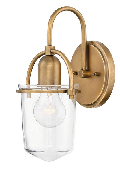 Hinkley Lighting Clancy Single Light Sconce Lacquered Brass 3030LCB