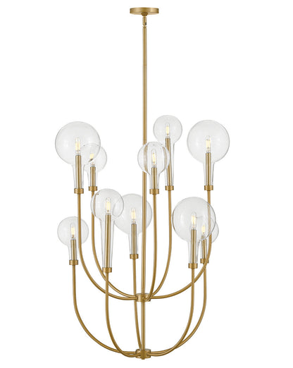 Hinkley Lighting Alchemy Medium Multi Tier Chandelier in Lacquered Brass 30527LCB