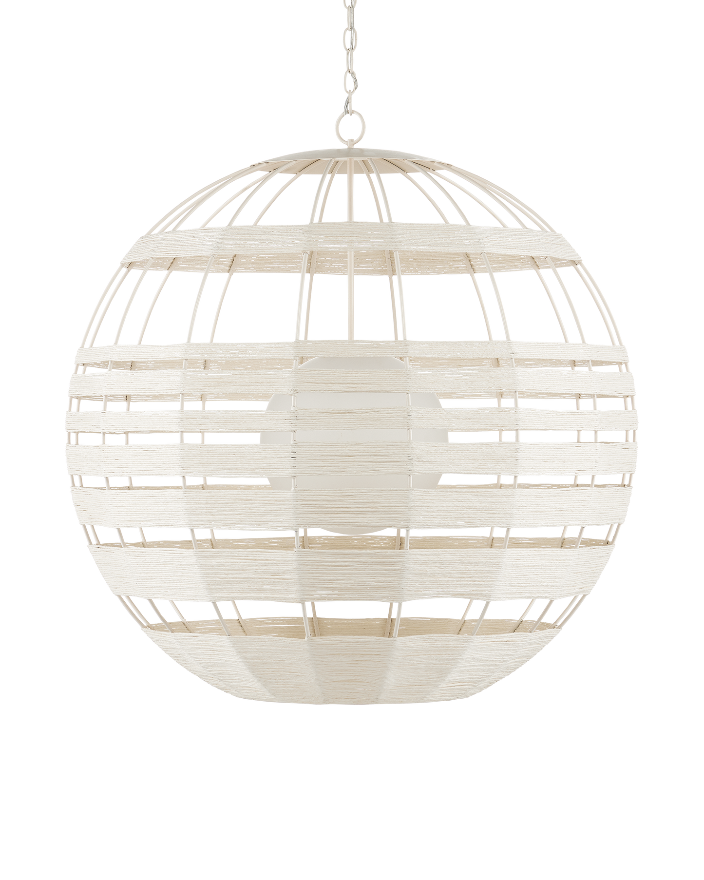 Currey & Co. Lapsley White Orb Chandelier 9000-0835