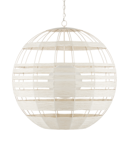 Currey & Co. Lapsley White Orb Chandelier 9000-0835