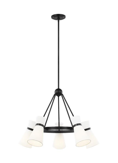 Visual Comfort Studio AERIN Clark Five Light Chandelier in Midnight Black 3190505-112