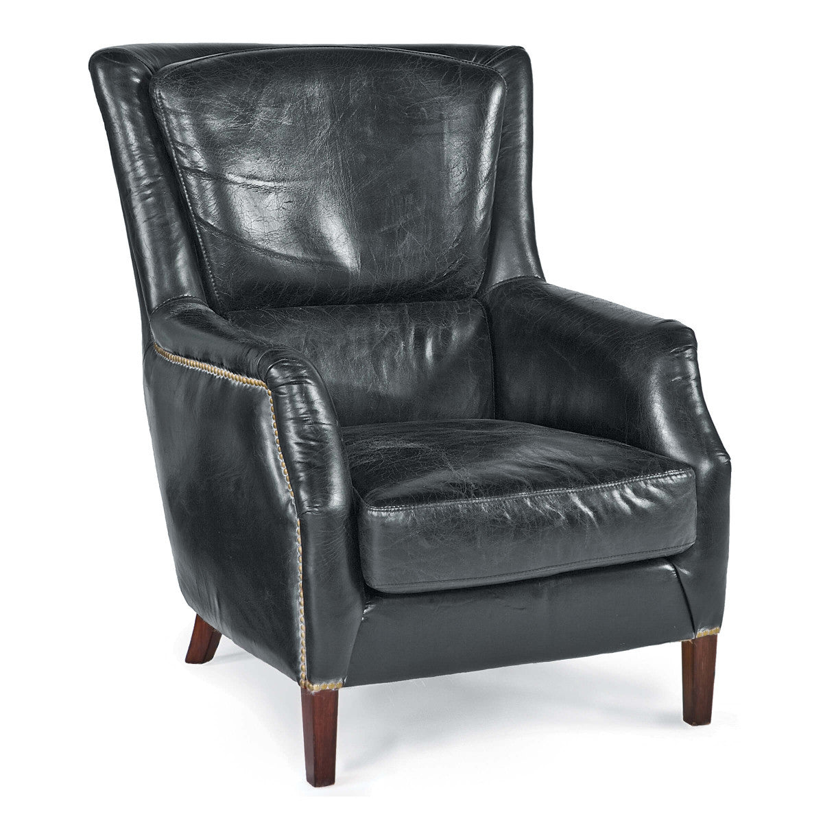 Regina Andrew Leather Garconniere Chair 32-1004BLK