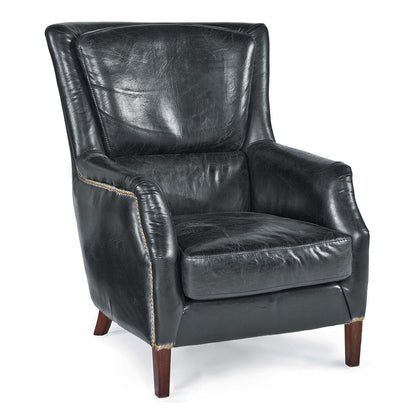 Regina Andrew Leather Garconniere Chair 32-1004BLK