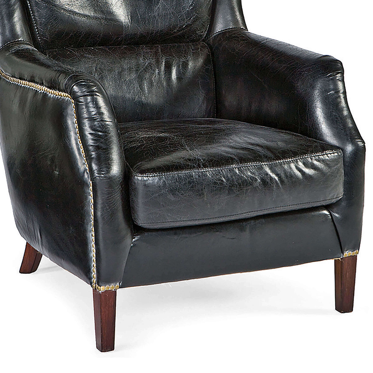 Regina Andrew Leather Garconniere Chair 32-1004BLK